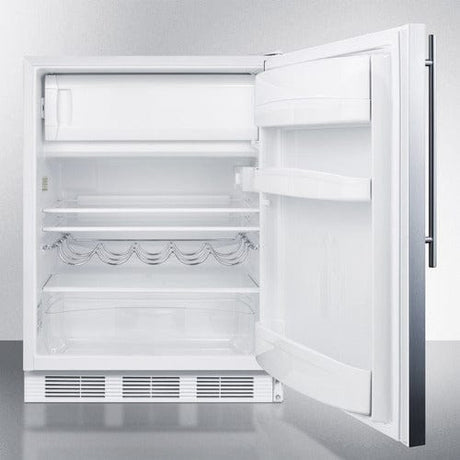 Summit 24" Wide Stainless Steel ADA Refrigerator-Freezer CT661WSSHVADA Refrigerators CT661WSSHVADA Wine Coolers Empire