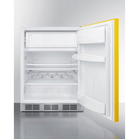 Summit 24" Yellow Finish Refrigerator Freezer BRF611WHY Refrigerators BRF611WHY Wine Coolers Empire