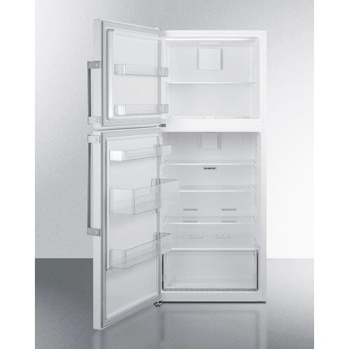 Summit 28" Left Hinge White Top Mount Refrigerator-Freezer FF1515WLHD Wine Coolers Empire
