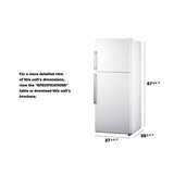 Summit 28" Right Hinge White Top Mount Refrigerator-Freezer FF1515W Refrigerators FF1515W Wine Coolers Empire