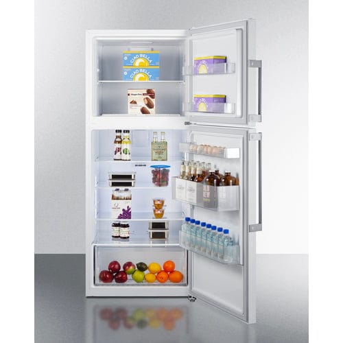 Summit 28" Right Hinge White Top Mount Refrigerator-Freezer FF1515W Wine Coolers Empire