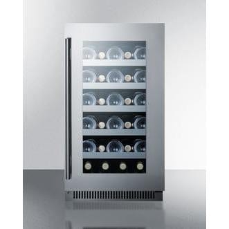 Summit 29 Bottle 18" Wide Built-In Wine Fridge CL18WCCSS Wine Coolers CL18WCCSS Wine Coolers Empire