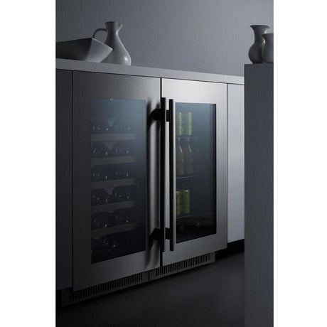 Summit 29 bottles 18" Built-In Trimmed Glass Door Wine Fridge CL18WC Wine Coolers CL18WC Wine Coolers Empire