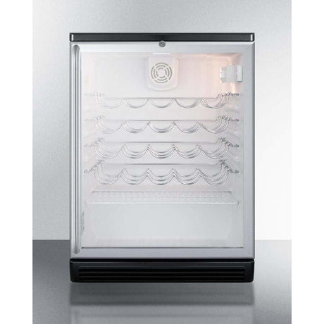 Summit 30 Bottle 24" Single Zone Stainless Steel Wine Fridge SWC6GBLSH Wine Coolers SWC6GBLSH Wine Coolers Empire