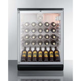 Summit 30 Bottle 24" Single Zone Stainless Steel Wine Fridge SWC6GBLSH Wine Coolers SWC6GBLSH Wine Coolers Empire