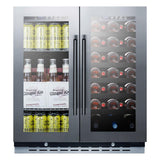 Summit 30" Wide Built-In Wine/Beverage Fridge SWBV3067B Wine/Beverage Coolers Combo SWBV3067B Wine Coolers Empire