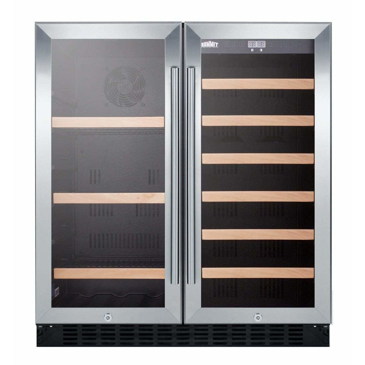 Summit 30" Wide Built-In Wine/Beverage Fridge SWBV3071 Wine/Beverage Coolers Combo SWBV3071 Wine Coolers Empire