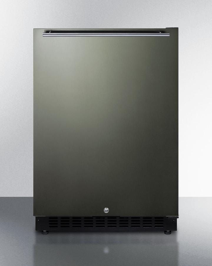 Summit 34" Black Stainless Steel Built-In Refrigerator AL54KSHHLHD Wine Coolers Empire