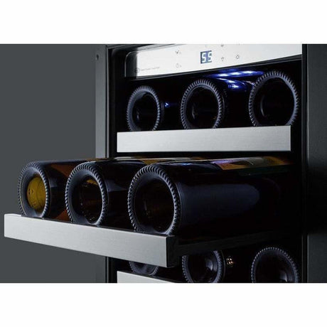 Summit 34 Bottle Built-In 15" Stainless Steel Cabinet Wine Fridge CL151WBVCSS Wine Coolers CL151WBVCSS Wine Coolers Empire