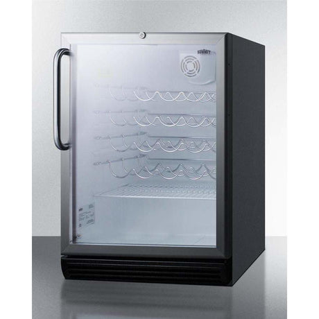 Summit 36 Bottle 24" Wide Built-In , ADA Compliant Wine Fridge SWC6GBLBITBADA Wine Coolers SWC6GBLBITBADA Wine Coolers Empire