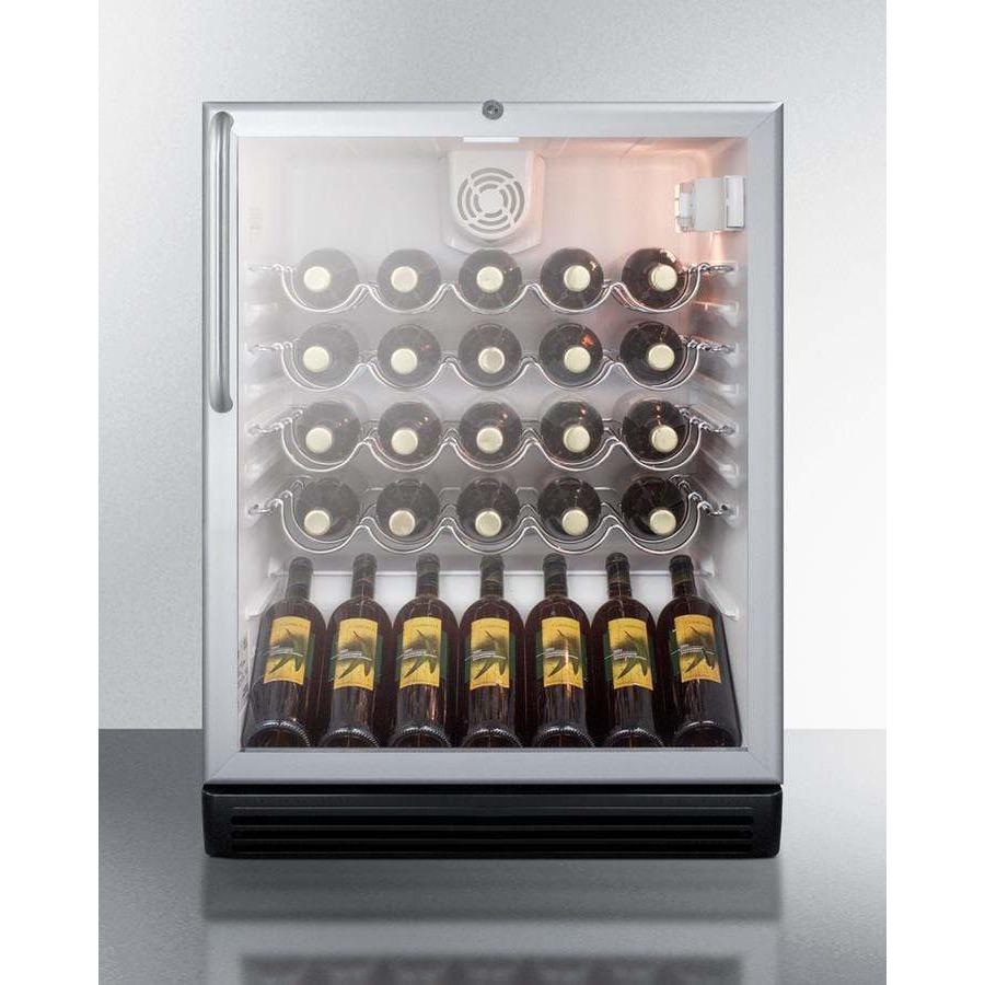 Summit 36 Bottle 24" Wide Built-In , ADA Compliant Wine Fridge SWC6GBLBITBADA Wine Coolers SWC6GBLBITBADA Wine Coolers Empire