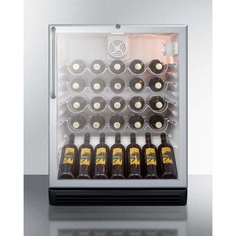 Summit 36 Bottle 24" Wide Built-In , ADA Compliant Wine Fridge SWC6GBLBITBADA Wine Coolers SWC6GBLBITBADA Wine Coolers Empire