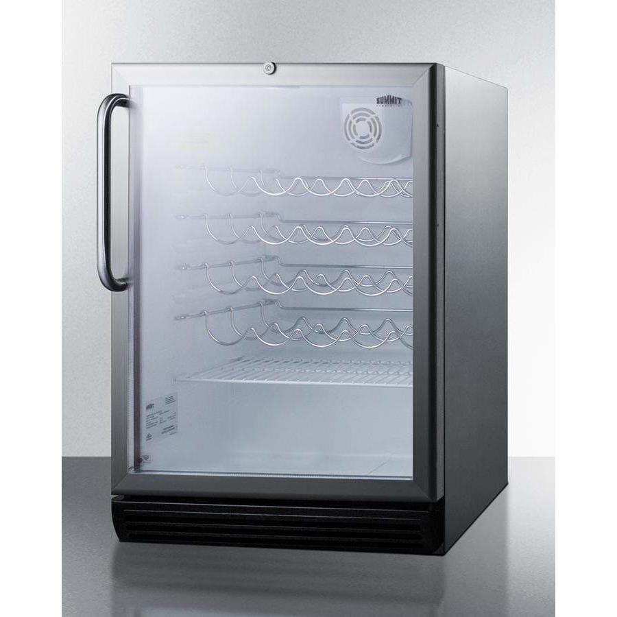 Summit 36 Bottle 24" Wide Built-In, ADA Compliant Wine Fridge SWC6GBLCSSADA Wine Coolers SWC6GBLCSSADA Wine Coolers Empire