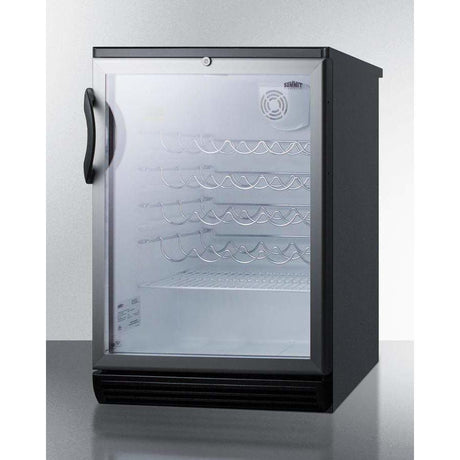 Summit 36 Bottle 24" Wide Built-In Wine Fridge SWC6GBLBI Wine Coolers SWC6GBLBI Wine Coolers Empire