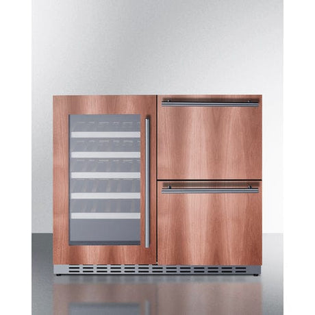 Summit 36-inch Wide ADA Compliant Combination Wine Cellar and Refrigerator Wine/Beverage Coolers Combo ADRWC36PNR Wine Coolers Empire