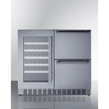 Summit 36-inch Wide Combination Wine Cellar and Refrigerator Wine/Beverage Coolers Combo SWCDAR36UC Wine Coolers Empire