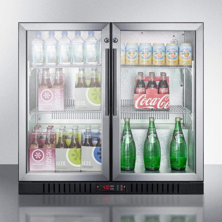 Summit 36" Wide Beverage Fridge SCR7012DB Beverage Centers SCR7012DB Wine Coolers Empire