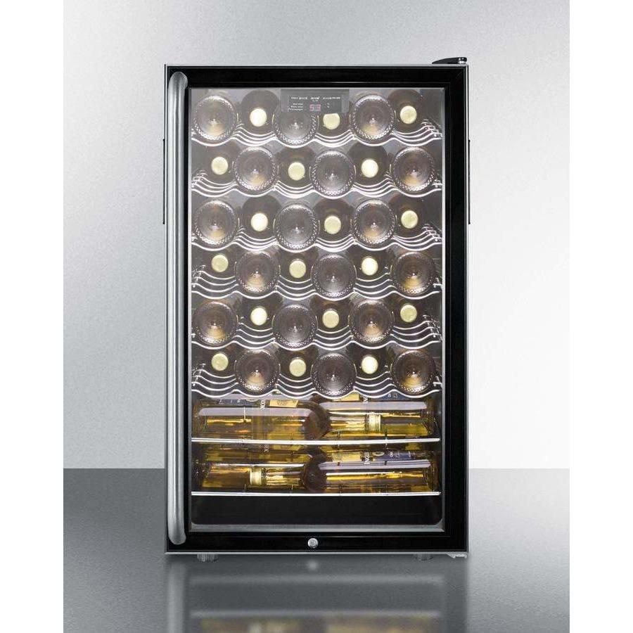 Summit 40 Bottle 20" Wide , ADA Compliant Wine Fridge SWC525L7SHADA Wine Coolers SWC525L7SHADA Wine Coolers Empire