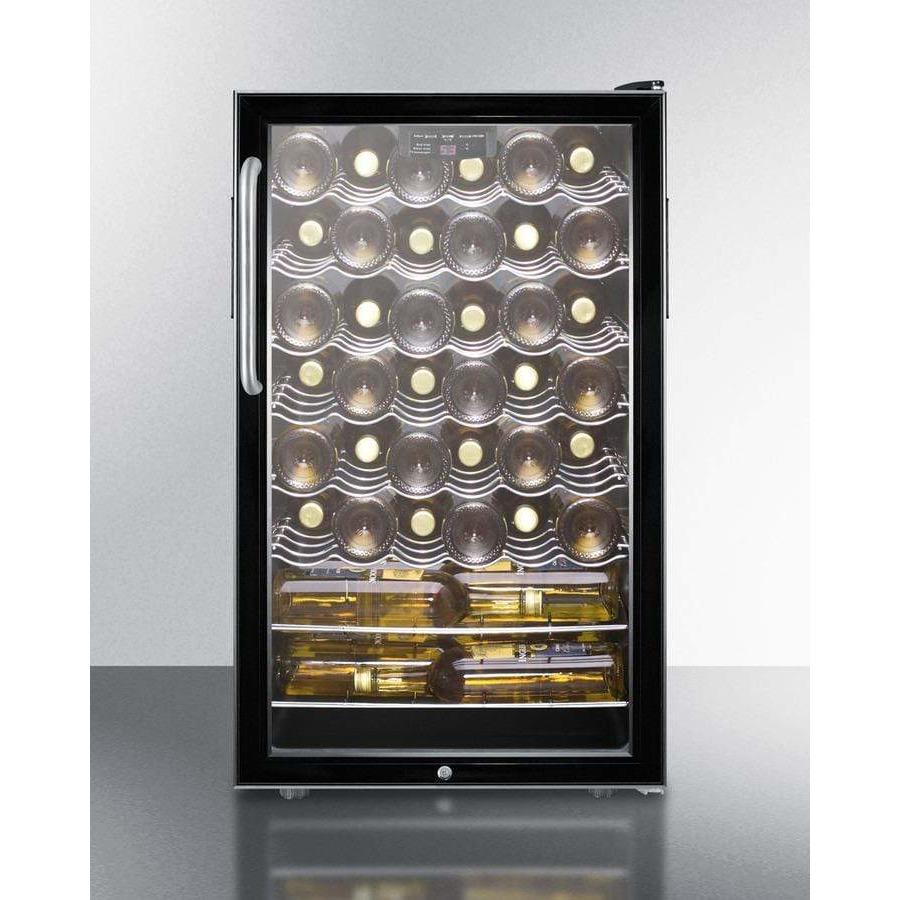 Summit 40 Bottle 20" Wide , ADA Compliant Wine Fridge SWC525LTBADA Wine Coolers SWC525LTBADA Wine Coolers Empire