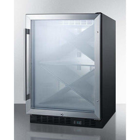 Summit 40 Bottle 24" Wide Single Zone Built-In Commercial Wine Fridge SCR610BLX Wine Coolers SCR610BLX Wine Coolers Empire