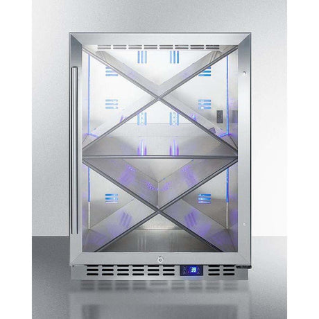 Summit 40 Bottle 24" Wide Single Zone Built-In Commercial Wine Fridge SCR610BLXCSS Wine Coolers SCR610BLXCSS Wine Coolers Empire