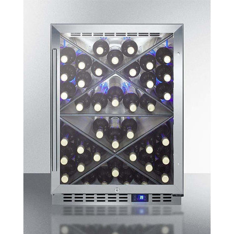 Summit 40 Bottle 24" Wide Single Zone Built-In Commercial Wine Fridge SCR610BLXCSS Wine Coolers SCR610BLXCSS Wine Coolers Empire