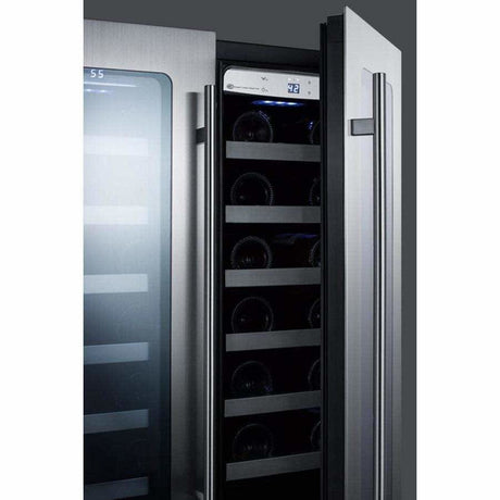 SUMMIT 42-Bottle Capacity 24 in. Undercounter Dual Zone Stainless Steel Wine Fridge CLFD24WCCSS Wine Coolers CLFD24WCCSS Wine Coolers Empire