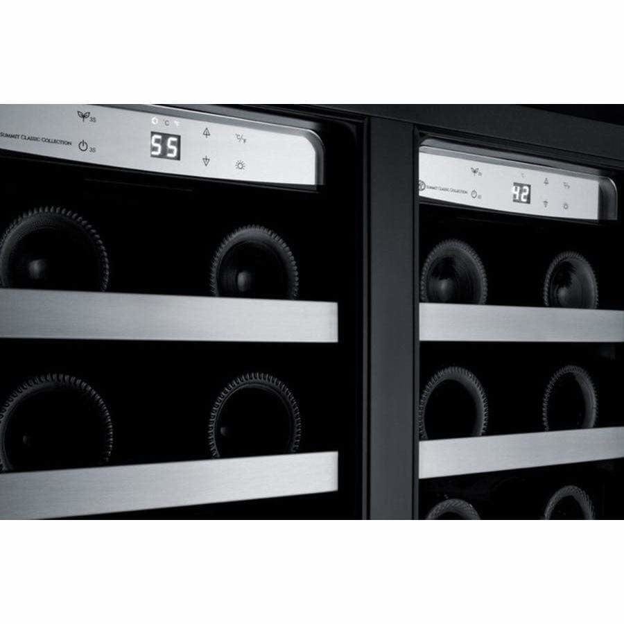 SUMMIT 42-Bottle Capacity 24 in. Undercounter Dual Zone Stainless Steel Wine Fridge CLFD24WCCSS Wine Coolers CLFD24WCCSS Wine Coolers Empire