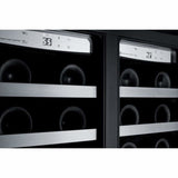 SUMMIT 42-Bottle Capacity 24 in. Undercounter Dual Zone Stainless Steel Wine Fridge CLFD24WCCSS Wine Coolers CLFD24WCCSS Wine Coolers Empire
