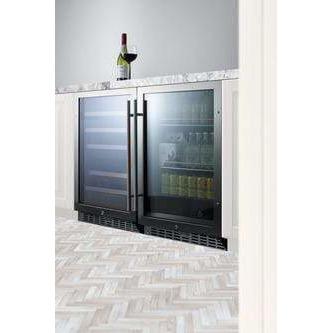 Summit 44 Bottle 24" Wide Built-In Wine Fridge SWC532LBIST Wine Coolers SWC532LBIST Wine Coolers Empire