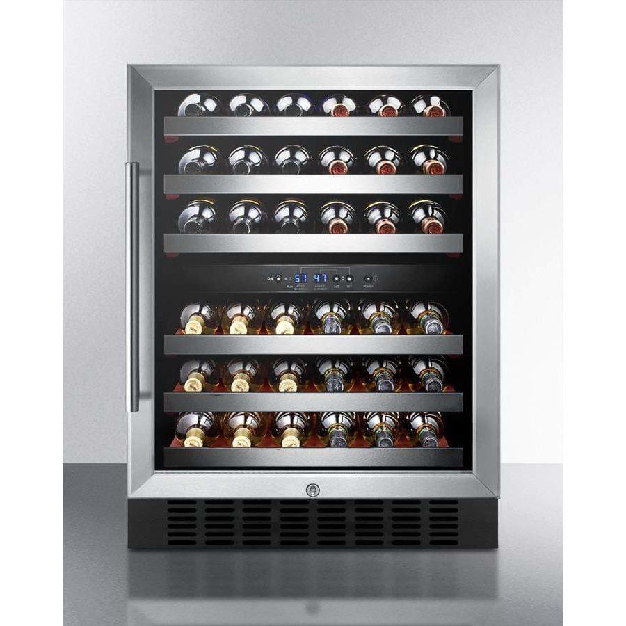 Summit 46 Bottle 24" Wide Built-In Wine Fridge SWC530BLBISTCSS Wine Coolers SWC530BLBISTCSS Wine Coolers Empire