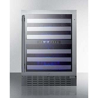 Summit 46 Bottle 24" Wide Built-In Wine Fridge SWC532BLBIST Wine Coolers SWC532BLBIST Wine Coolers Empire