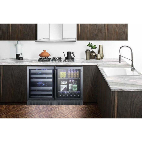 Summit 46 Bottle 24" Wide Built-In Wine Fridge SWC532BLBISTCSS Wine Coolers SWC532BLBISTCSS Wine Coolers Empire