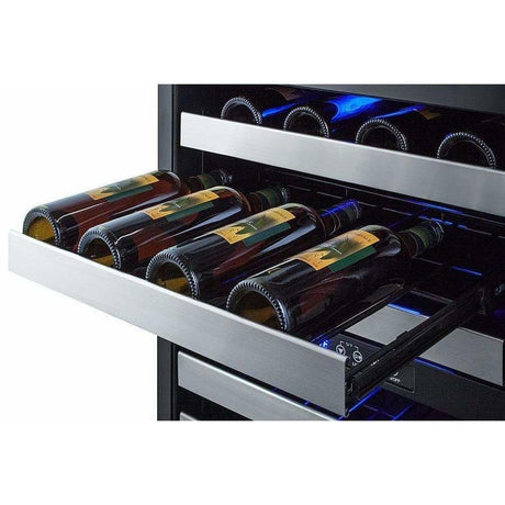 Summit 46 Bottle 24" Wide Built-In Wine Fridge SWC532BLBISTPNR Wine Coolers SWC532BLBISTPNR Wine Coolers Empire