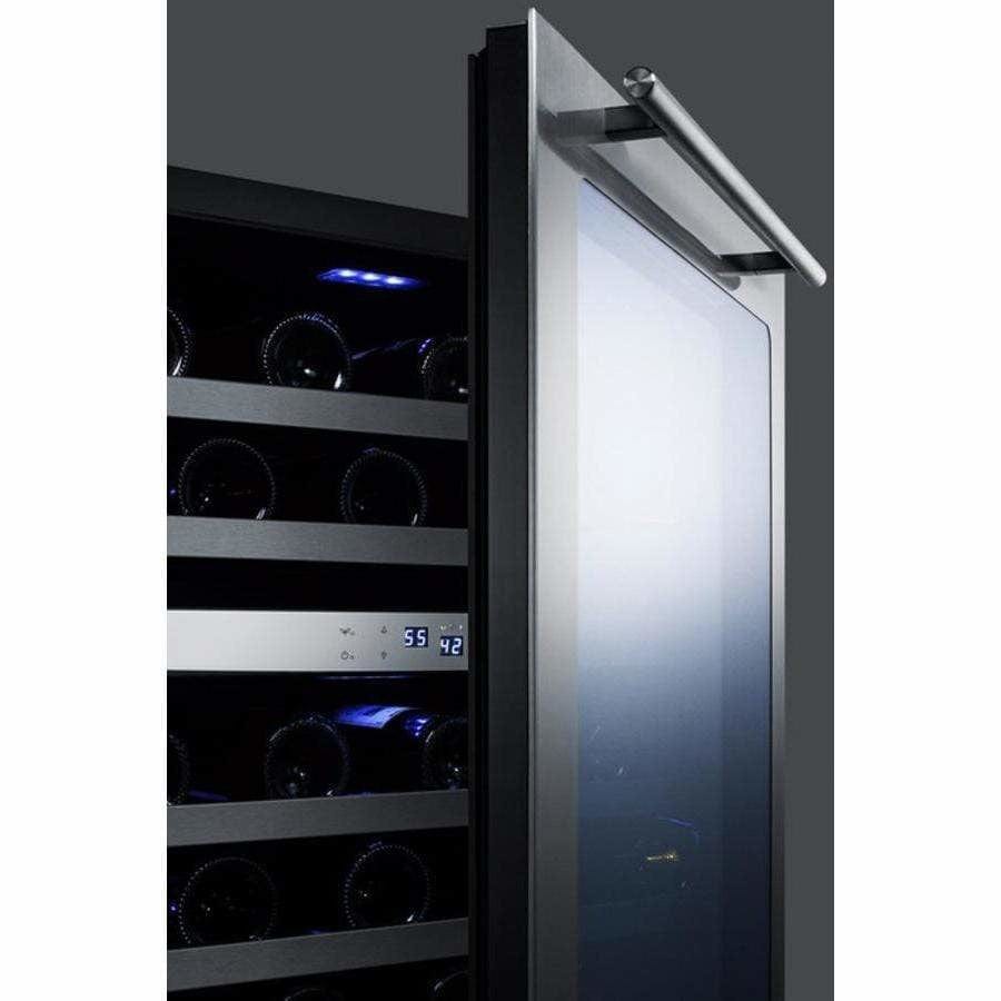 Summit 46-Bottle Classic 24" Stainless Steel Built-In Dual Zone Wine Fridge CL24WC2 Wine Coolers CL24WC2 Wine Coolers Empire