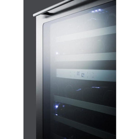 Summit 46-Bottle Classic 24" Stainless Steel Built-In Dual Zone Wine Fridge CL24WC2 Wine Coolers CL24WC2 Wine Coolers Empire
