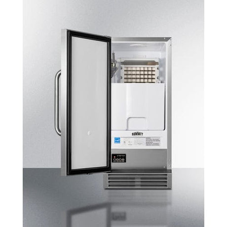 Summit 50 lb. Left HInge Clear Icemaker BIM44GCSS Ice Makers BIM44GCSS Wine Coolers Empire