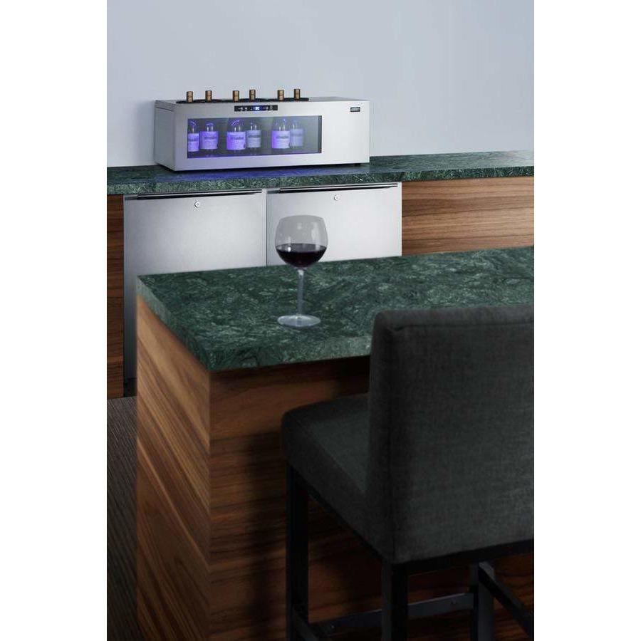 Summit 6 Bottle 36" Wide Commercial  Wine Fridge STC6 Wine Coolers STC6 Wine Coolers Empire