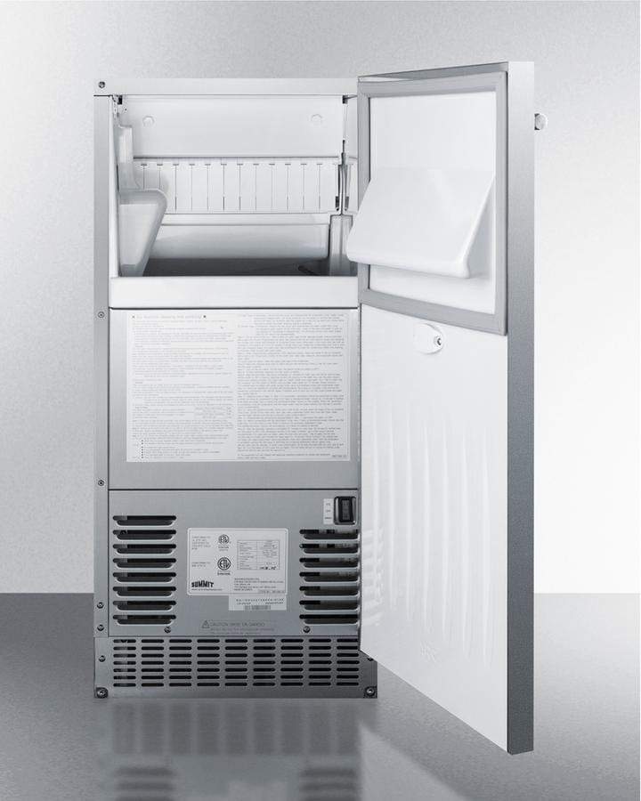 Summit 62 lb. Clear Outdoor/Indoor Icemaker BIM68OSPUMP Ice Makers BIM68OSPUMP Wine Coolers Empire