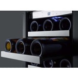 Summit Classic 15" 3.2 cu. ft. Stainless Steel Undercounter Wine Fridge CL15WC Wine Coolers CL15WC Wine Coolers Empire