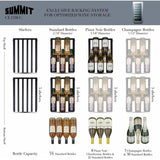 Summit Classic 15" 3.2 cu. ft. Stainless Steel Undercounter Wine Fridge CL15WC Wine Coolers CL15WC Wine Coolers Empire