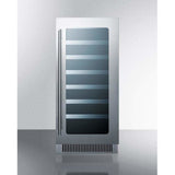Summit Classic 15" 3.2 cu. ft. Stainless Steel Undercounter Wine Fridge CL15WC Wine Coolers CL15WC Wine Coolers Empire