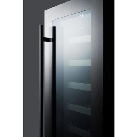 Summit Classic 15" 34 Bottle Stainless Steel Frame Glass Door Built-In Undercounter Wine Fridge CL15WCCSS Wine Coolers CL15WCCSS Wine Coolers Empire