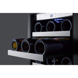 Summit Classic 15" 34 Bottle Stainless Steel Frame Glass Door Built-In Undercounter Wine Fridge CL15WCCSS Wine Coolers CL15WCCSS Wine Coolers Empire