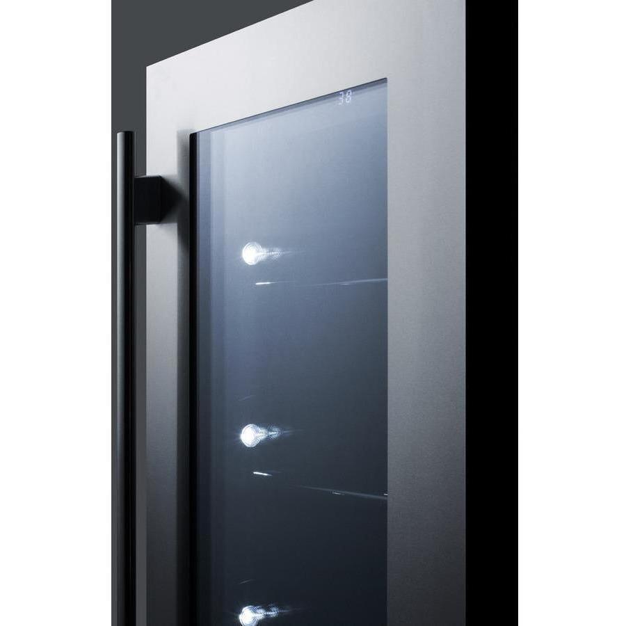 Summit Classic 18" 34 Bottle Stainless Steel Frame Glass Door Built-In Undercounter Beverage Center CL181WBVCSS Beverage Centers CL181WBVCSS Wine Coolers Empire