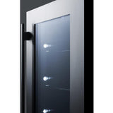 Summit Classic 18" 34 Bottle Stainless Steel Frame Glass Door Built-In Undercounter Beverage Center CL181WBVCSS Beverage Centers CL181WBVCSS Wine Coolers Empire