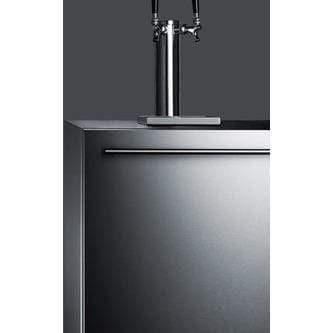 Summit Classic 24" 2 x 1/6 Barrel Stainless Steel Built-In Double Tap Kegerator SBC590 Kegerators SBC590 Wine Coolers Empire