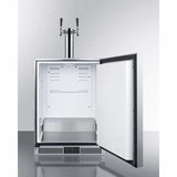 Summit Classic 24" 2 x 1/6 Barrel Stainless Steel Built-In Double Tap Kegerator SBC590 Kegerators SBC590 Wine Coolers Empire