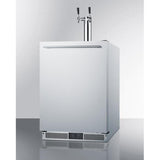 Summit Classic 24" 2 x 1/6 Barrel Stainless Steel Built-In Double Tap Kegerator SBC590 Kegerators SBC590 Wine Coolers Empire