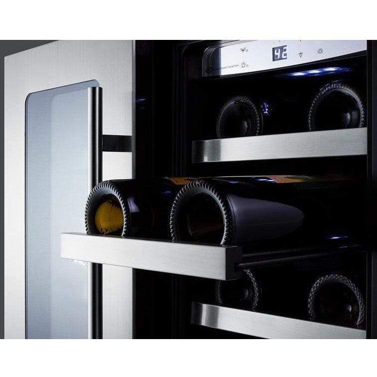 Summit Classic 24" 5.1 cu. ft. Stainless Steel French Door Beverage Center CL242WBV Beverage Centers CL242WBV Wine Coolers Empire
